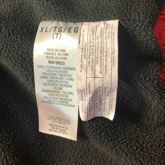 Nautica Toddler Boys Jaket Red Black Water Resistant Lightweight Hooded Size:7 - Picture 12 of 14